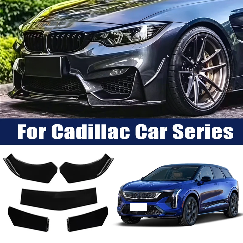 5Pcs Front Bumper Lip Body Kit, ABS Spoiler Splitter Canard For Cadillac ATS ATS-L CT4 CT5 CT6 XTS XT4 XT5 XT6 SRX STS DTS