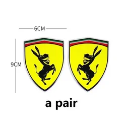 3D Car Sticker Donkey Pattern Self-adhesive Decal Decoration Vehicle Stickers Accessories Replacement for Ferrari Type 1