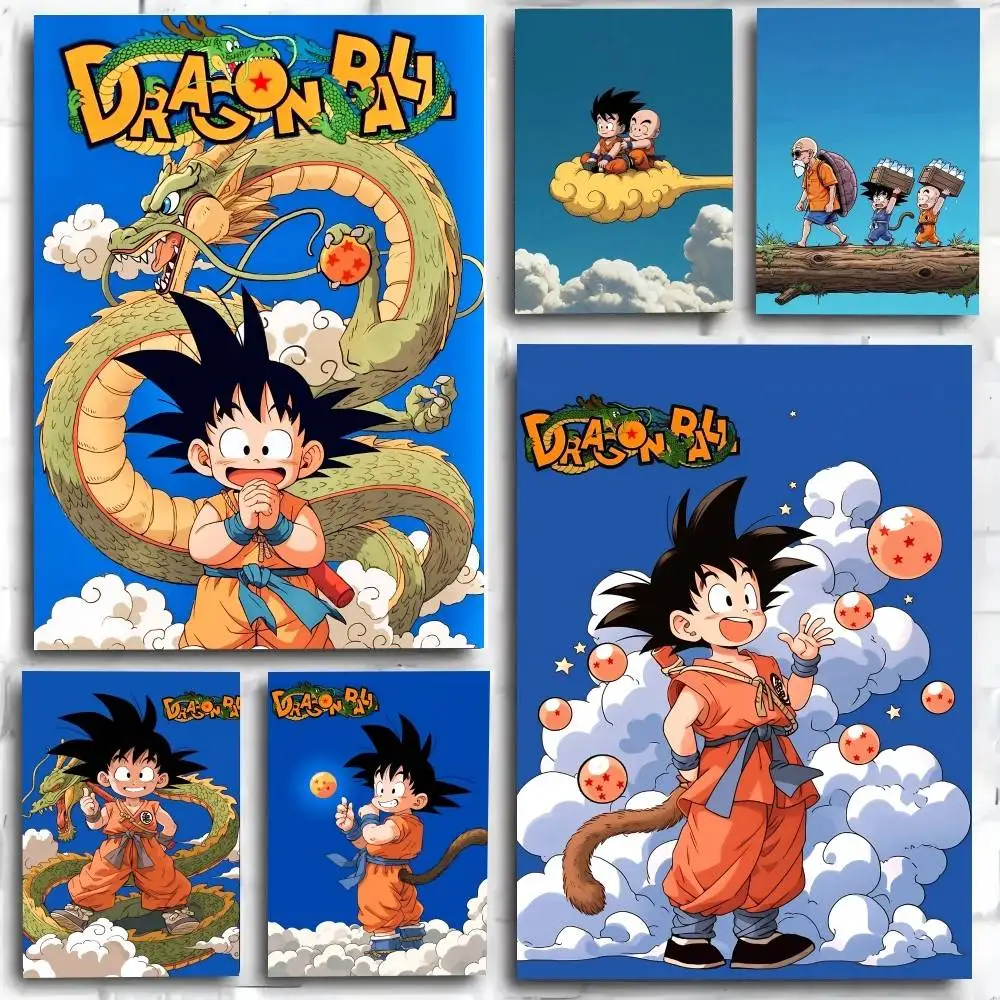 Anime D-DRAGON B-BALL Goku Poster Kunstdruck im Anime-Stil, Heimdekoration, ideales Geschenk, perfekte Raumdekoration