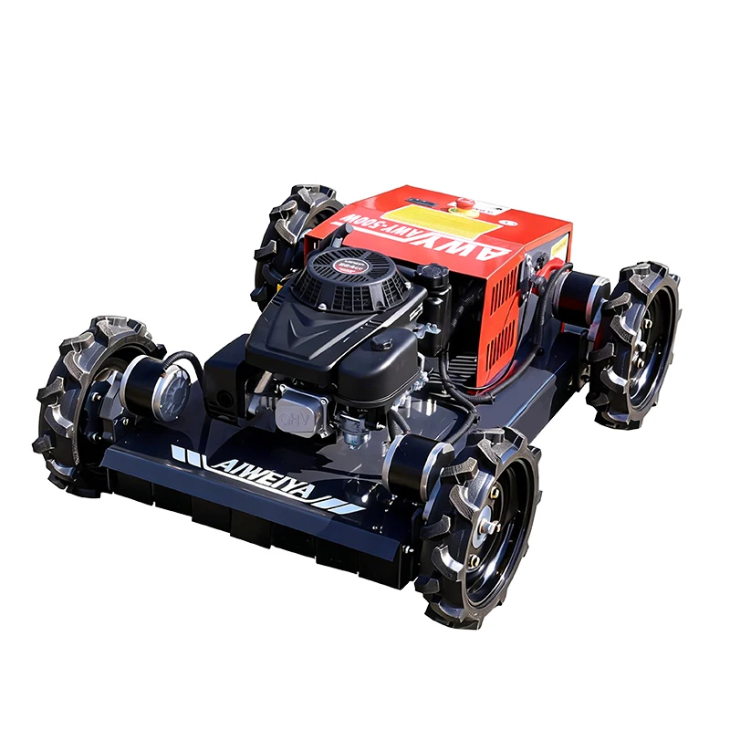 Customized Gas Engine Wheel Remote Control Lawn Mower All Terrain Grass Cutting Machine For Park Orchard Lawn