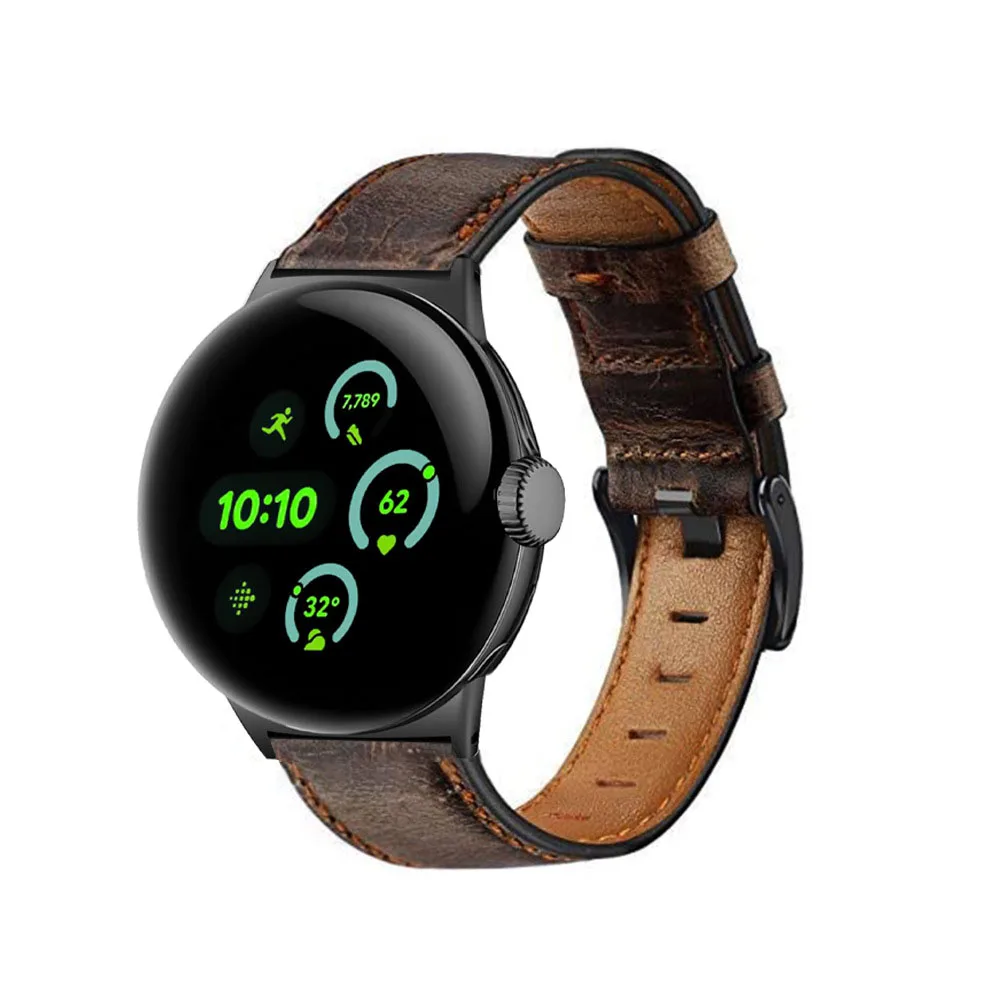 حزام من الجلد الطبيعي لساعة Google Pixel Watch Band 3 45 ملم Correa معصمه حزام الساعة الذكية لساعة Google Pixel Watch 3 #4