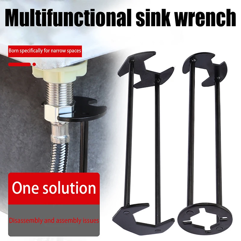 

Multifunctional Basin Wrench Plumbing Wrench Sink Wrench Faucet Wrench Tool Universal Under Sink Plumbers Wrench