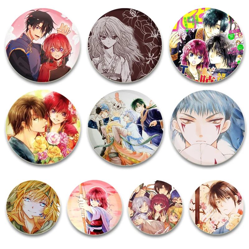 Akatsuki No Yona Yona of The Dawn Haku 32/44/58mm Simple Button Pins Snap in Design Anime Brooches Daily Stylish Ornament Badge