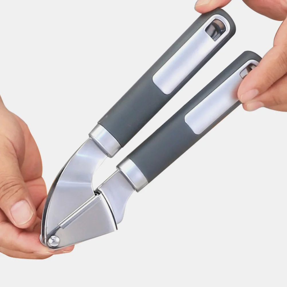 

Stainless Steel Garlic Press Manual Crusher Kitchen Tool Ergonomic Long Handle Easy Clean Garlic Mincer for Cooking