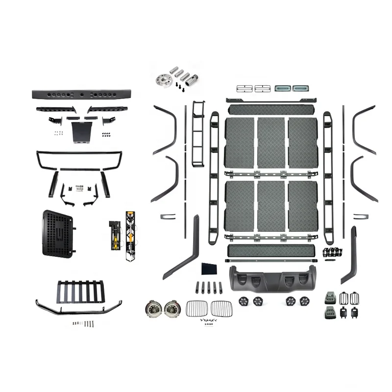 G Class W463 G55 G63 MECH II Body Kit off Road Style Facelift Body Kit Roof Luggage Dry Carbon Roof Light Car Auto Accessories