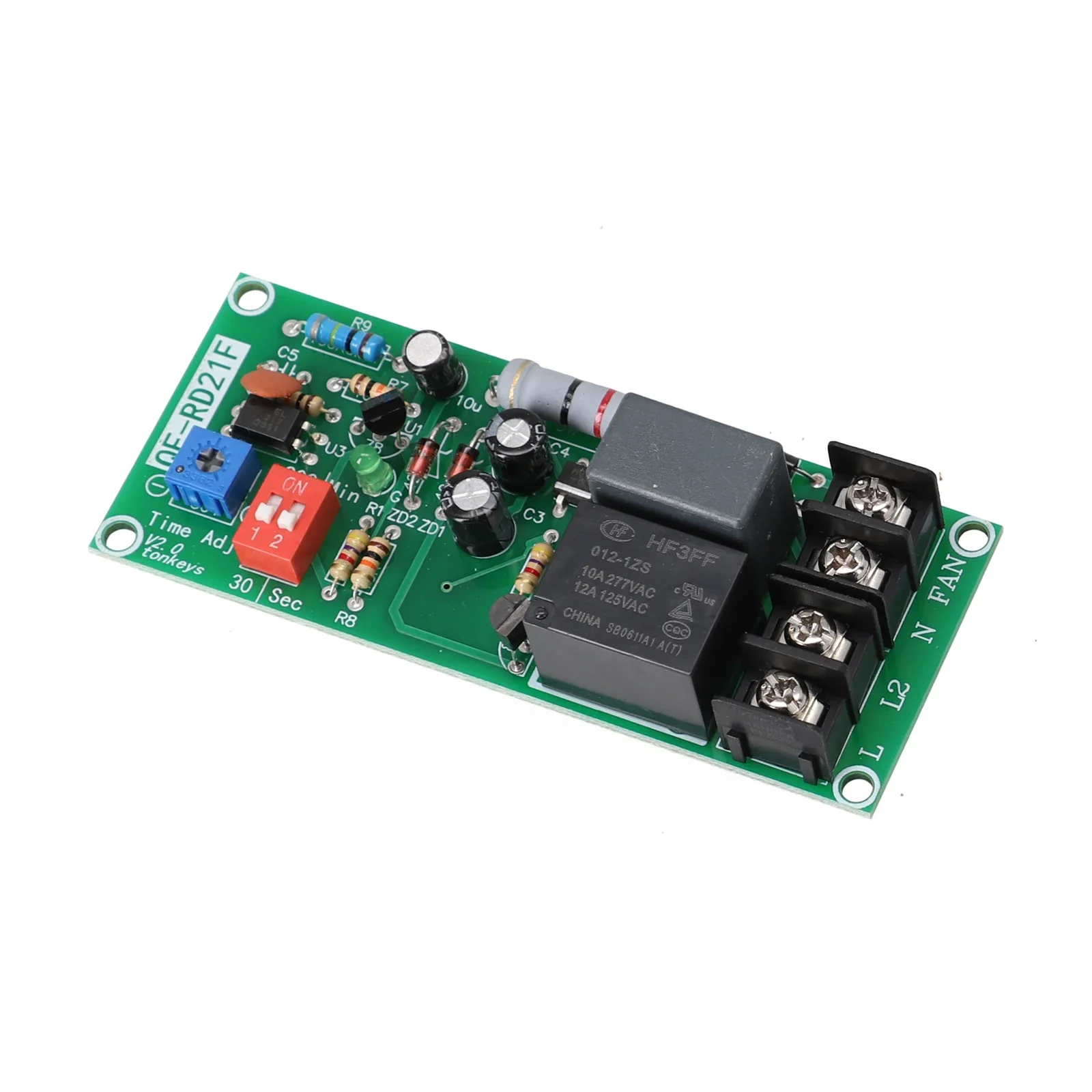 High Precision Timer Control Relay Module GF RD21F AC100 220V Delayed Fan Turn Off Stable and Energy Efficient