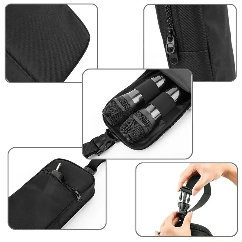 

F62C Microphone Carrying Case for Partybox Essential Speaker Mic Storage Bag