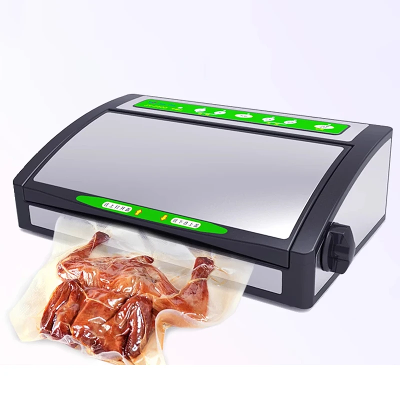 220V Vacuum Sealer Compact Commercial Food Sealer Vacuum Packer for Dry and Wet Textured Bags -75~80KPa