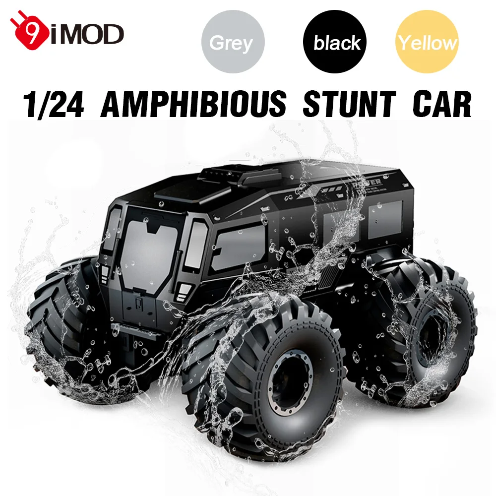

9IMOD RC Car Масштаб 1/24 Водонепроницаемый 4WD 2,4 ГГц Q210 Water Land Двухрежимный трюковый автомобиль-амфибия Одна клавиша для запуска RC Внедорожник