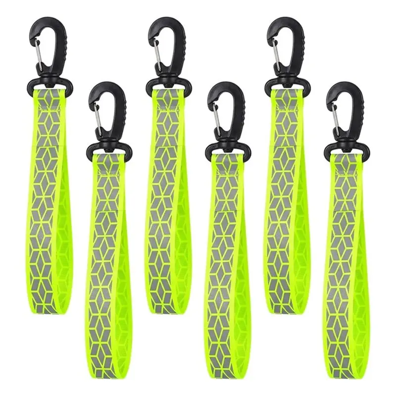 [NEW!】 Reflective Keychain Reflective For Backpack Tags 6 Pcs Reflective Strips For Cycling For Backpack Walking Running