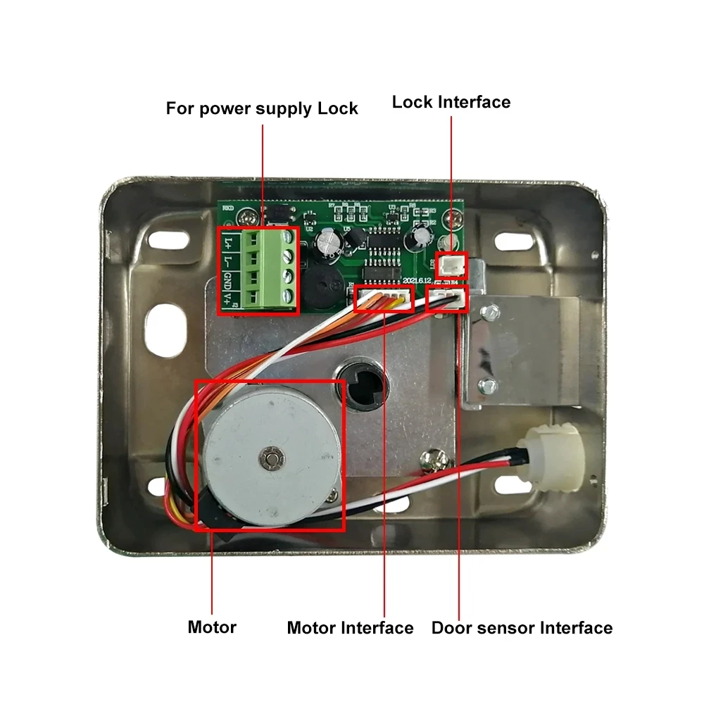 AnjielaSmart 12V Kunci Pintu Elektronik Sistem Kontrol Akses Headlock Tunggal Pintar Bekerja untuk Rumah Video Pintu Sistem Interkom