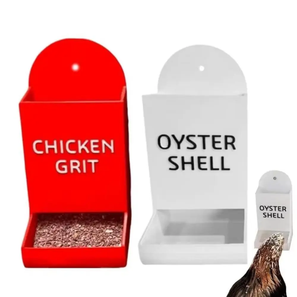 

Portable Hanging Chicken Feeder Trough Creative Wide Mouth Gravity Poultry Feeder Precision Gravity Grit Dispenser for Nutrition