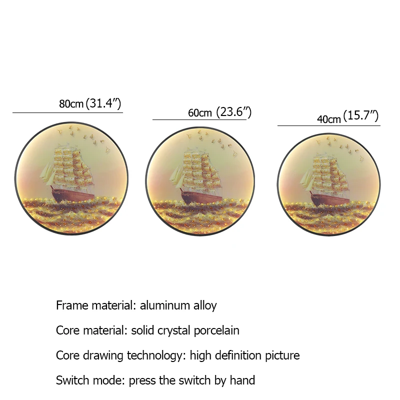 ULANI Wall Light Modern Boat Fish Figure LED Sconces Round Lamp Creative For Home Bedroom