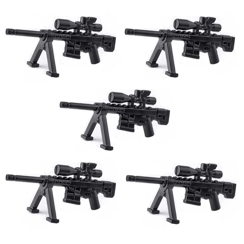 Light Machine Gun Military Army Blocks Weapons Swat City Police Mini Action Figures Moc Accessories Building Mini Toys for Boys