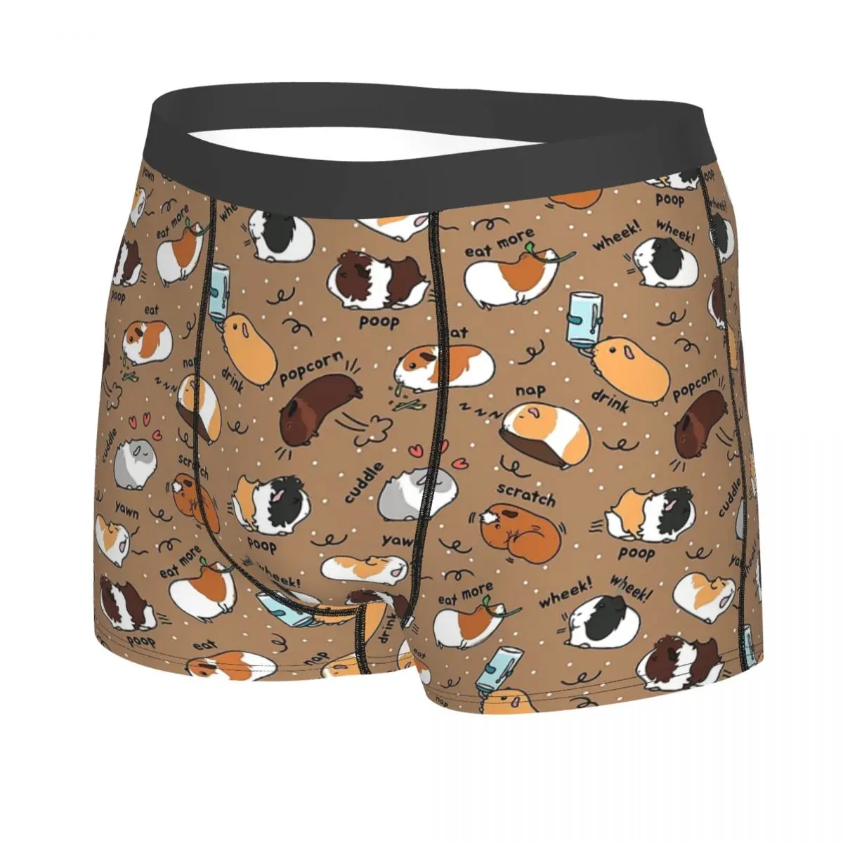 Flowers Guinea Pig Cavia Porcellus Animal Men's Boxer Briefs special Highly Breathable  Top Quality Shorts Birthday Gifts