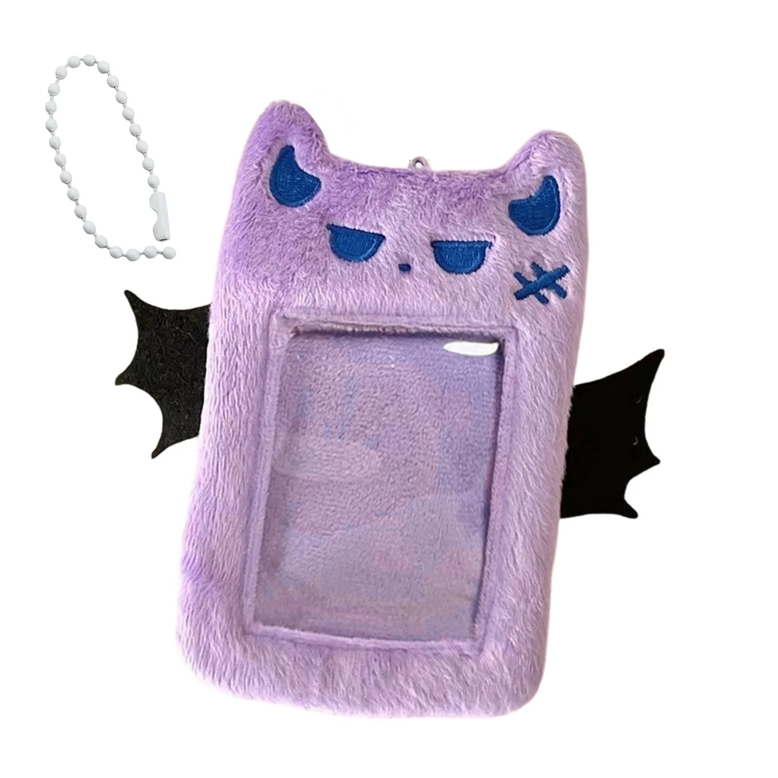 Cartoon Devil Plush Photocard Case Photo ID Credit Band Card Holder Card Case Students Idols Photos Protective Cover image 5