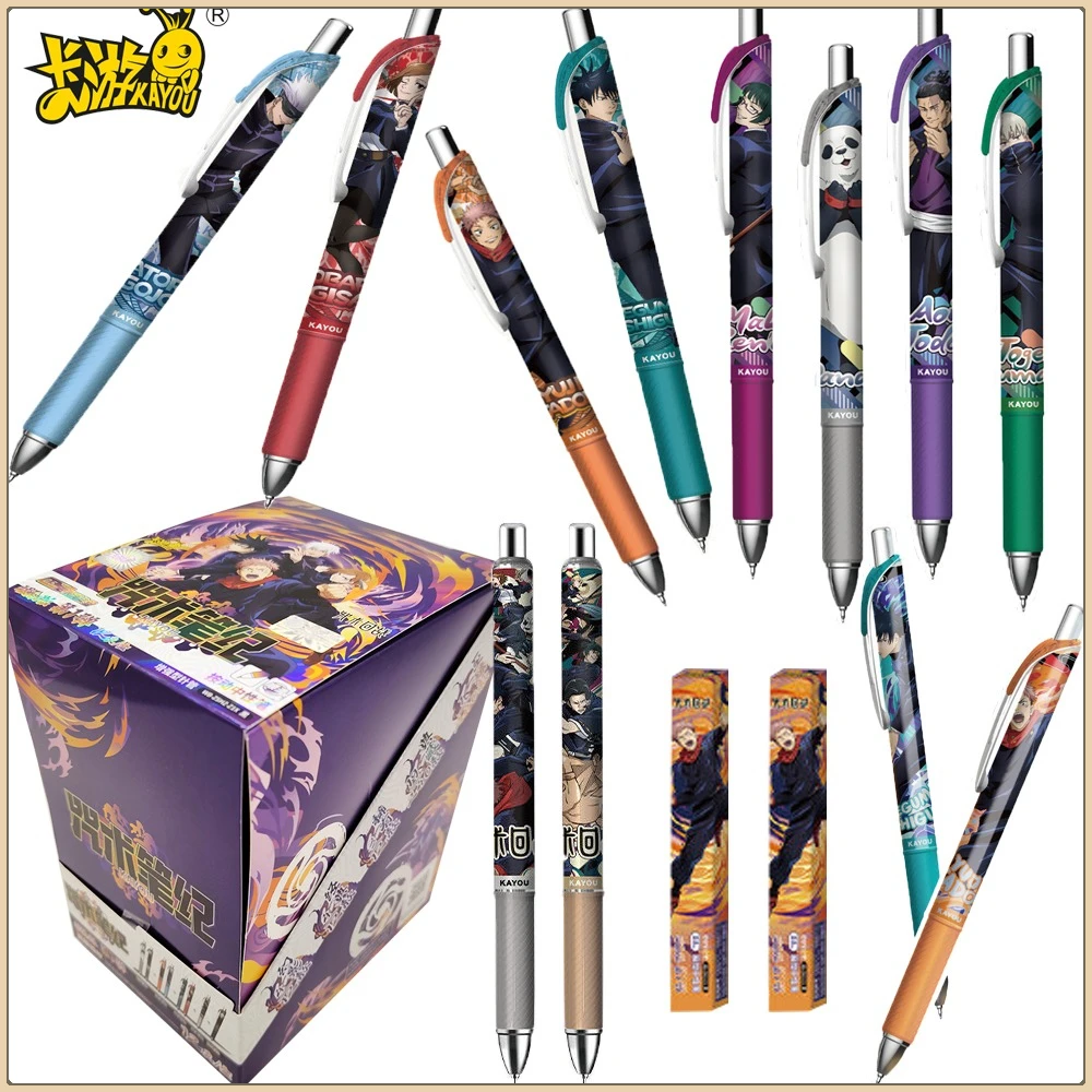 

New Kayou Original Jujutsu Kaisen Gel Pen Blind Box Fashionable Pen Style Fine Tip Smooth Writing Ballpoint Pen Boys Girls Gifts
