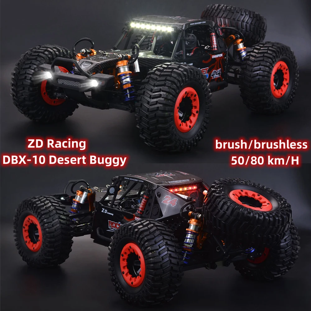 

ZD Racing ROCKET DBX-10 1/10 4WD 80km/H 2.4G Brushless High-speed RTR RC Model Car Desert Buggy Off-road Vehicle Adult Boy Gifts