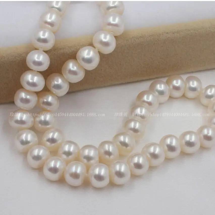 

Jewelry AAA Natural freshwater pearl 7-8mm round pearl necklace, handmade jewelry 18inch