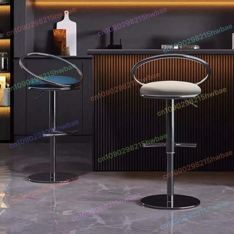 

1pcs Bar Chair Designer Style Modern Simple Rotating Lifting Stainless Steel Bar Chair Bar Stool Household Island Chair
