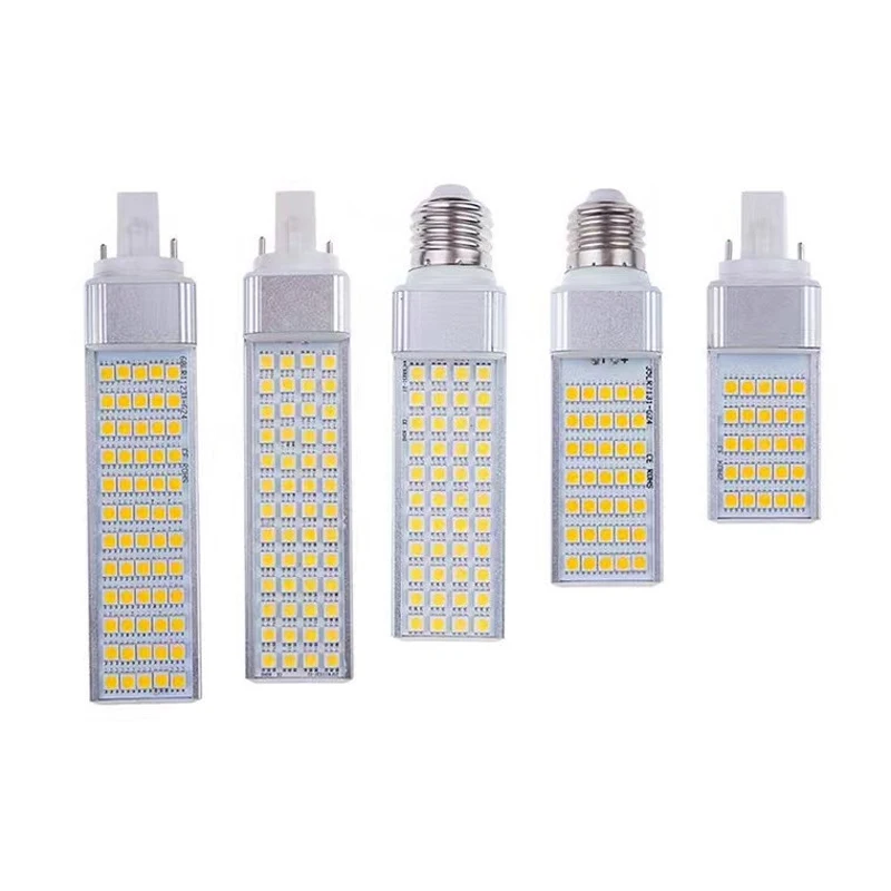 plugue horizontal da lampada led para mesa e mesa milho pl bulbo 5700 k 3000k 6000k 6500k 110v ac 220v e27 g24 5050 2700k dia branco pecas 01