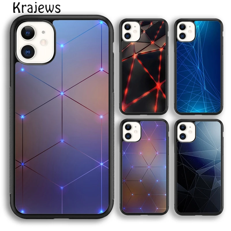 The light waves Geometry Abstract Triangle Phone Case Cover For iPhone 16 15 14 plus XS XR 11 12 mini 13 pro max