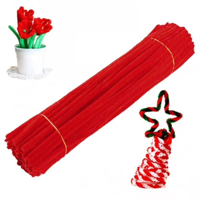 100 Stuks Twist Bar Chenille Stelen Aambeeld Draad Ambachtelijke Pijp Speelgoed Diy Strips Creatief Hobby Handgemaakt Materiaal Voor Diy Ambachtelijke Benodigdheden