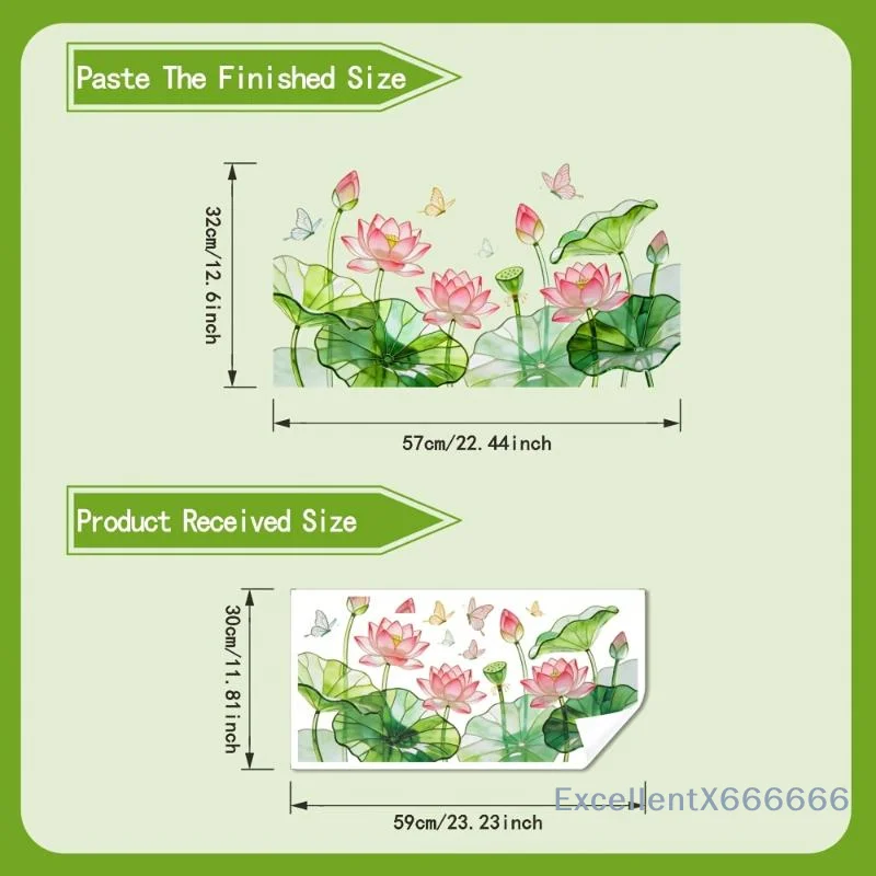 Lotus Pattern Sink Background Wall Sticker Self-Adhesive Waterproof Removable Decor for Bathroom Renovation