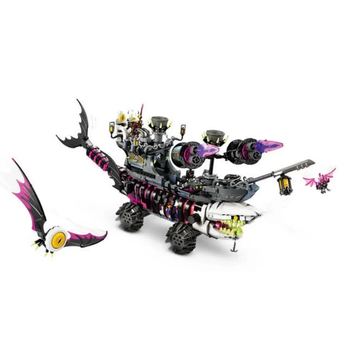 2023 New 71469 Dream Nightmare Shark Ship Building Blocks Bricks Toy Set Ship Monster Vehicle Toy for Creative Play Gift for Kid