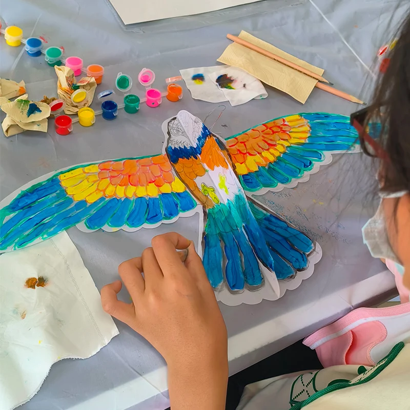 50cm 미니 플라스틱 연 DIY 연 그림 그리기 연 도구 및 비행 도구 포함 야외 재미 창의적인 장난감 어린이 선물