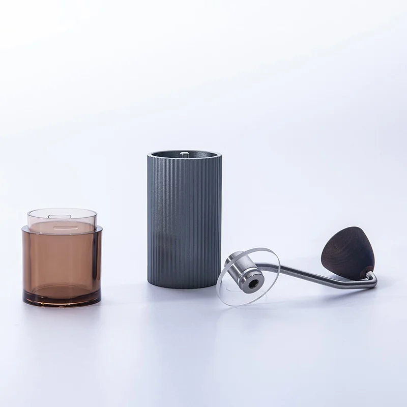 Manual Coffee Grinders Holder Coffee Mountable Protable Shaft Anti-Sliding Stirrer Silver Secondary Unique Popular Hand-Crank
