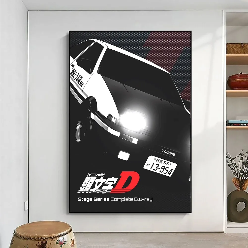 Initial D Anime Poster No Framed Poster Kraft Club Bar Paper Vintage Poster Wall Art Painting Bedroom Study Stickers