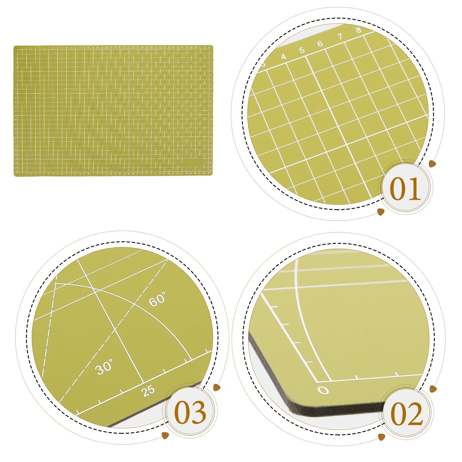 1 folha de tapete artesanal para mesa, almofada de corte multifuncional, superfície resistente e não deformável para artesanato em tecido diy, uso duradouro