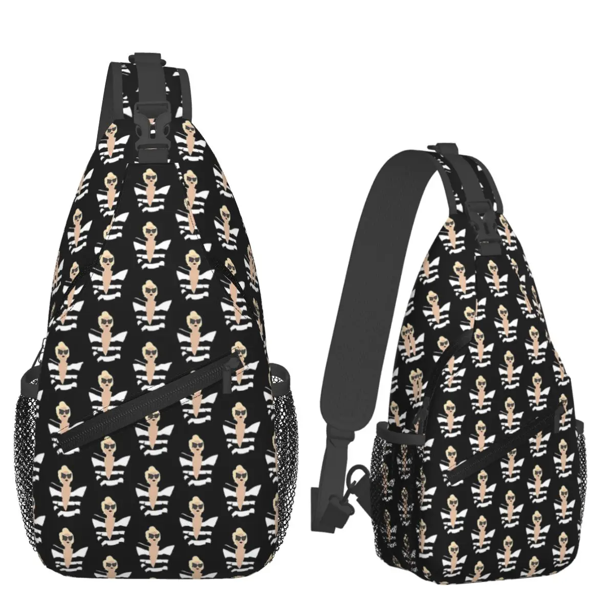 

Lady Gaga Telephone Chest Bag Men Sling Crossbody Backpack Chest Bag Travel Hiking Daypack Shoulder Bag