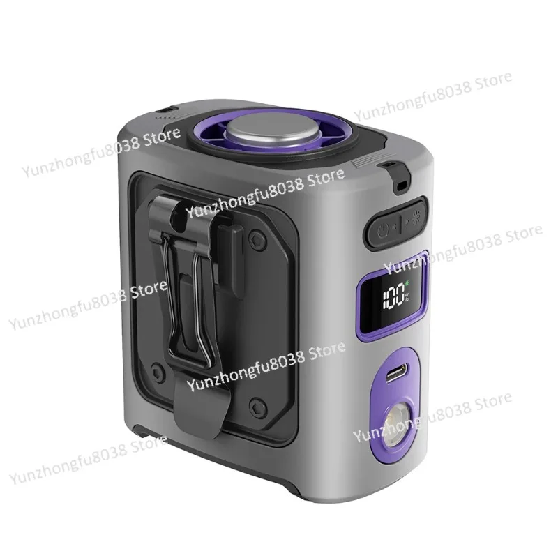 

8000mAh Waist Clip Fan Portable Rechargeable Fan Mini Hang Neck Fan Outdoor Camping Cooling Waist with Power Bank LED Light