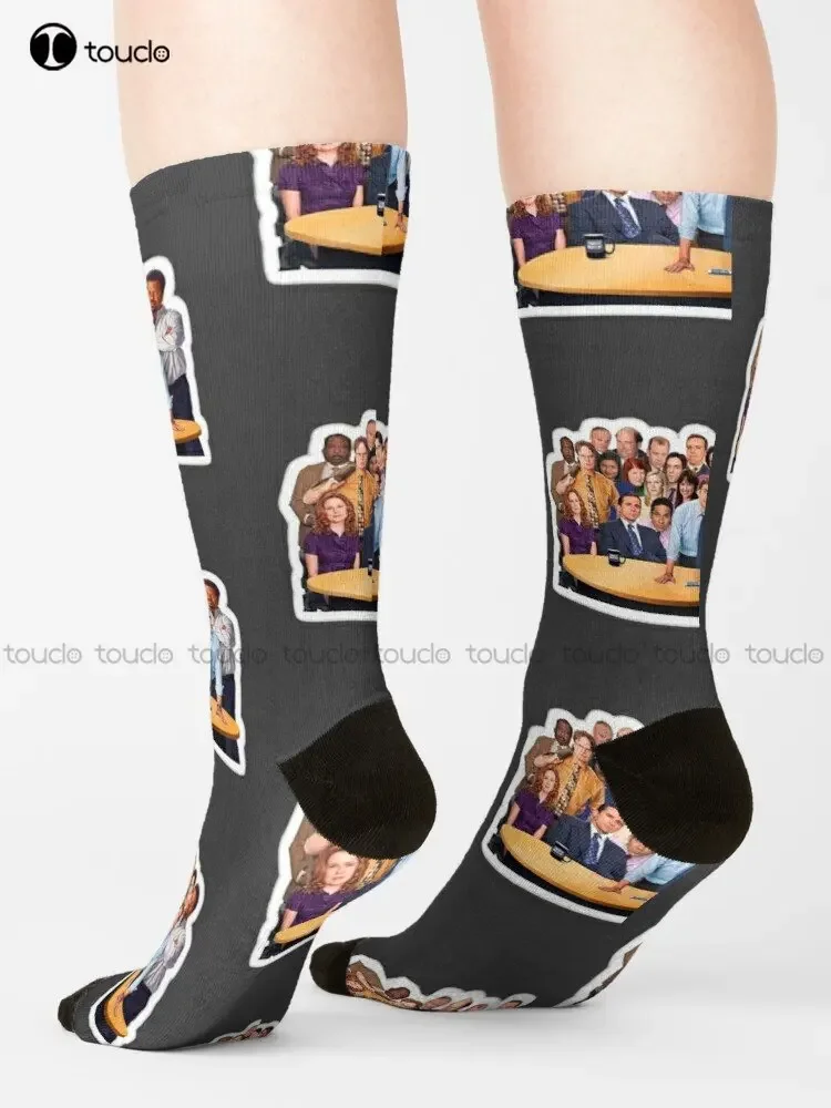 The Office Michael Scott Funny Office Jim Halpert Dunder Mifflin Socks Slipper Socks For Women 360° Digital Printing New Popular