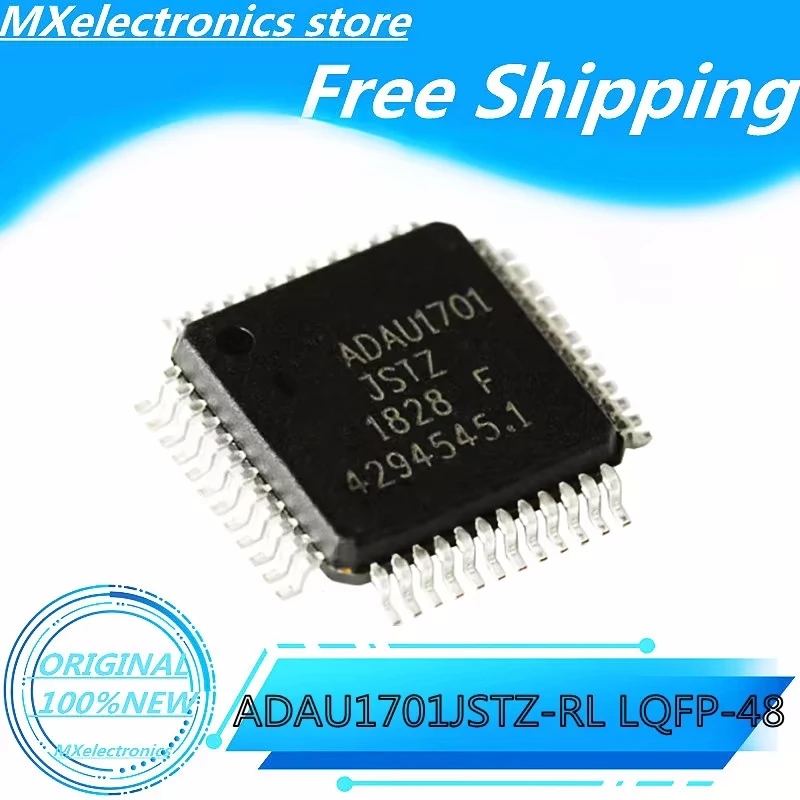 2PCS/LOT 100% New ADAU1701JSTZ ADAU1701 JSTZ QFP-48 DSP SigmaDSP Audio Processor, 2ADC/4DAC ORIGINAL