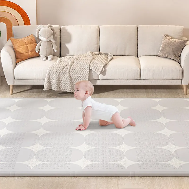 Baby Play Mat, Foldable and Reversible Baby Mat, 2CM Thick Waterproof Sponge Playmat, Baby Mat