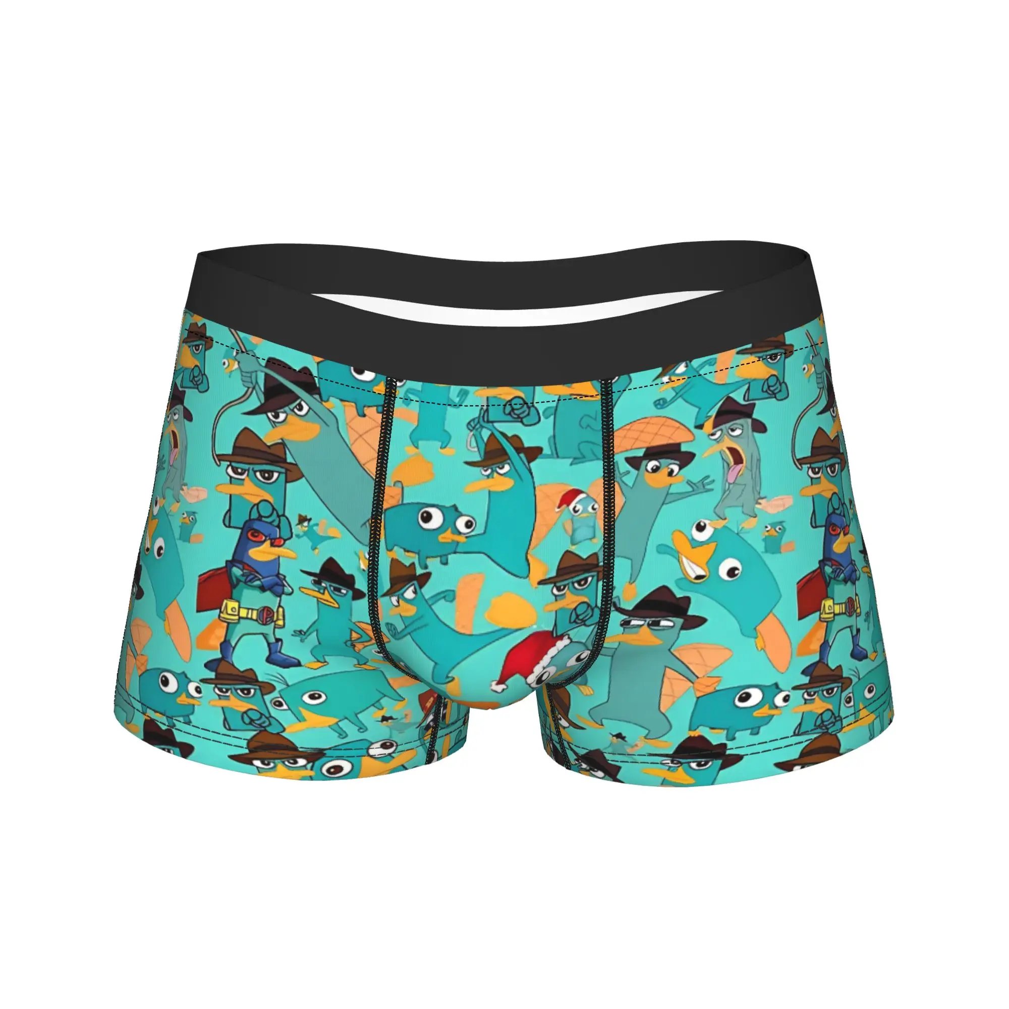 

Нижнее белье Perry the Platypus, классические трусы с принтом, мужские шорты-боксеры с 3D-мешочком, большие размеры