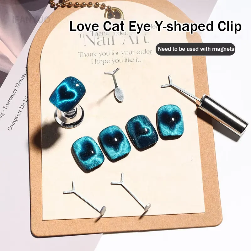 1/3Pcs Y-shaped Love Heart Mag - Nail Art Love ulasan dan harga