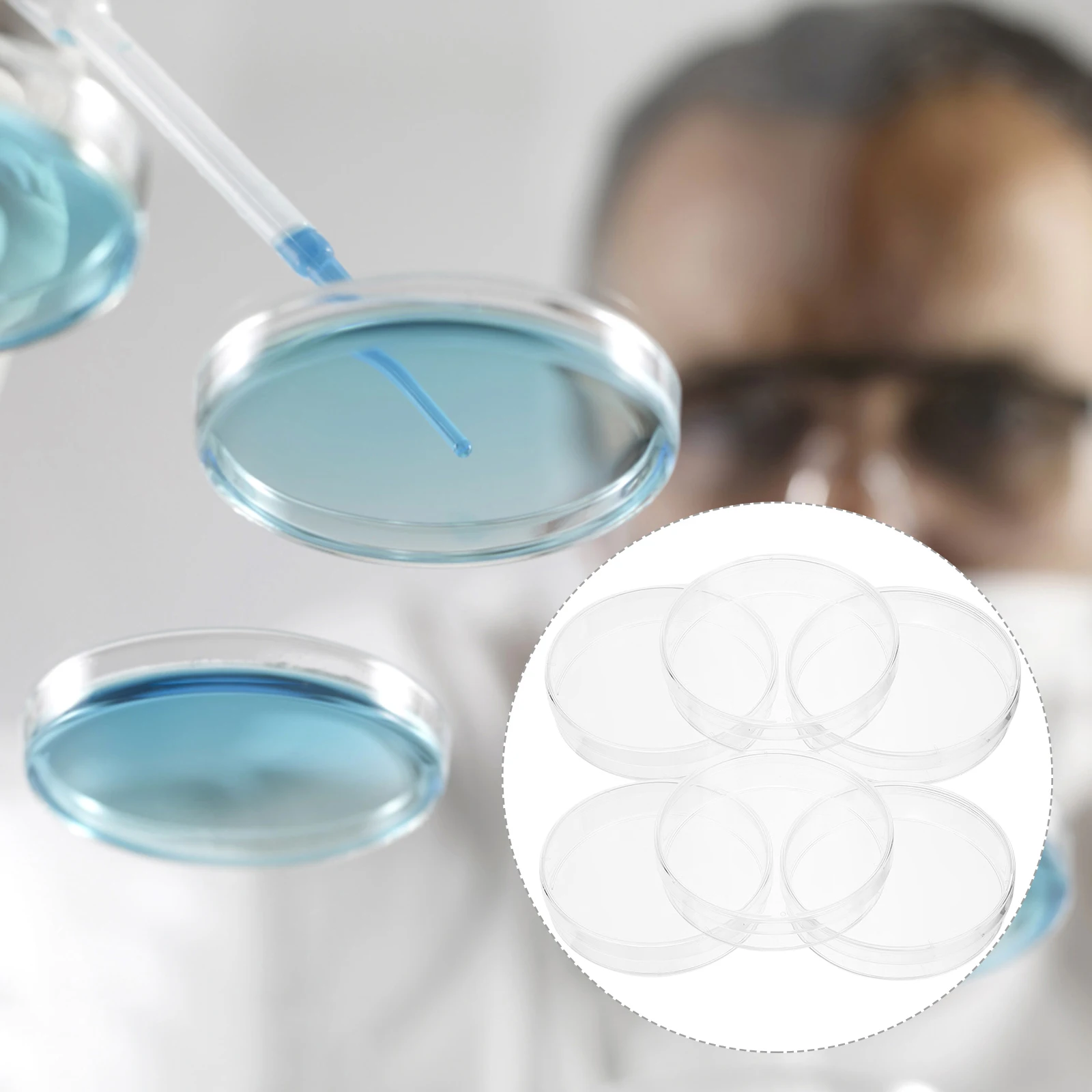 

30 Pcs Culture Plate Tissue Equipment Science Experiment Lab Clear Specimen Container Petri Dish for Microscope Iced Supply