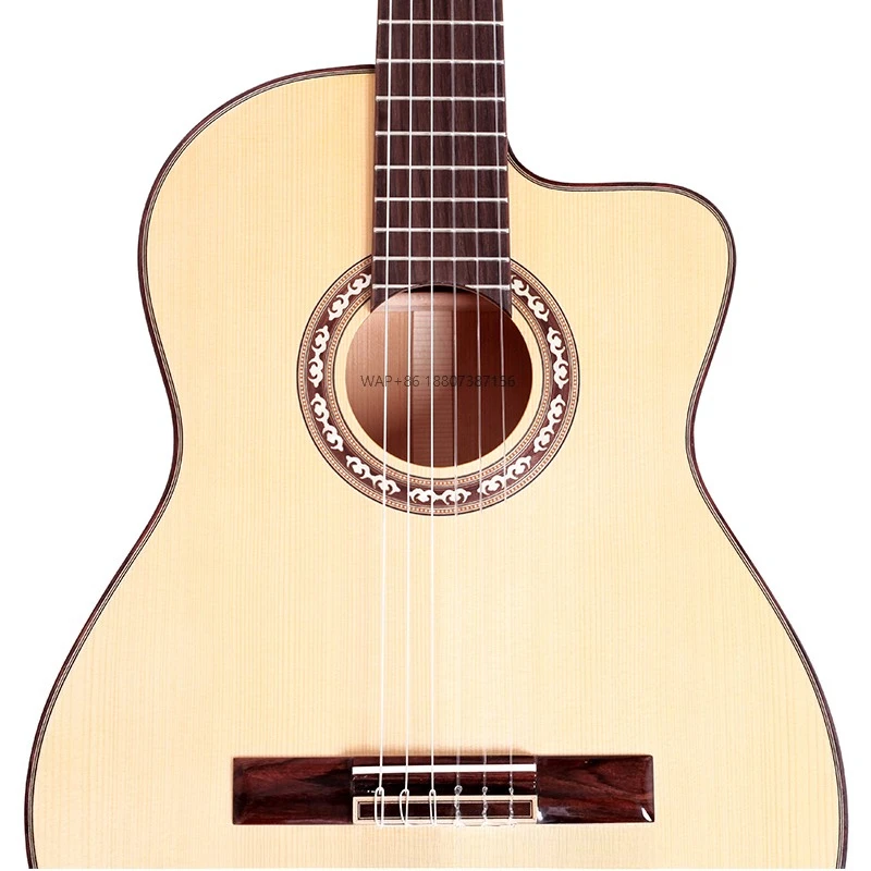 All Solid Spruce Top Cypress Back and Sides Flamenco Guitar 39 Inch Classical Guitar