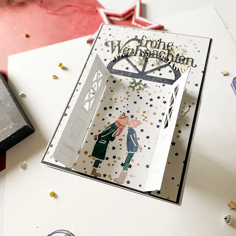 

Piggy Craft metal cutting dies cut die mold Christmas letters kiss couples Scrapbook paper craft knife mold blade punch stencils