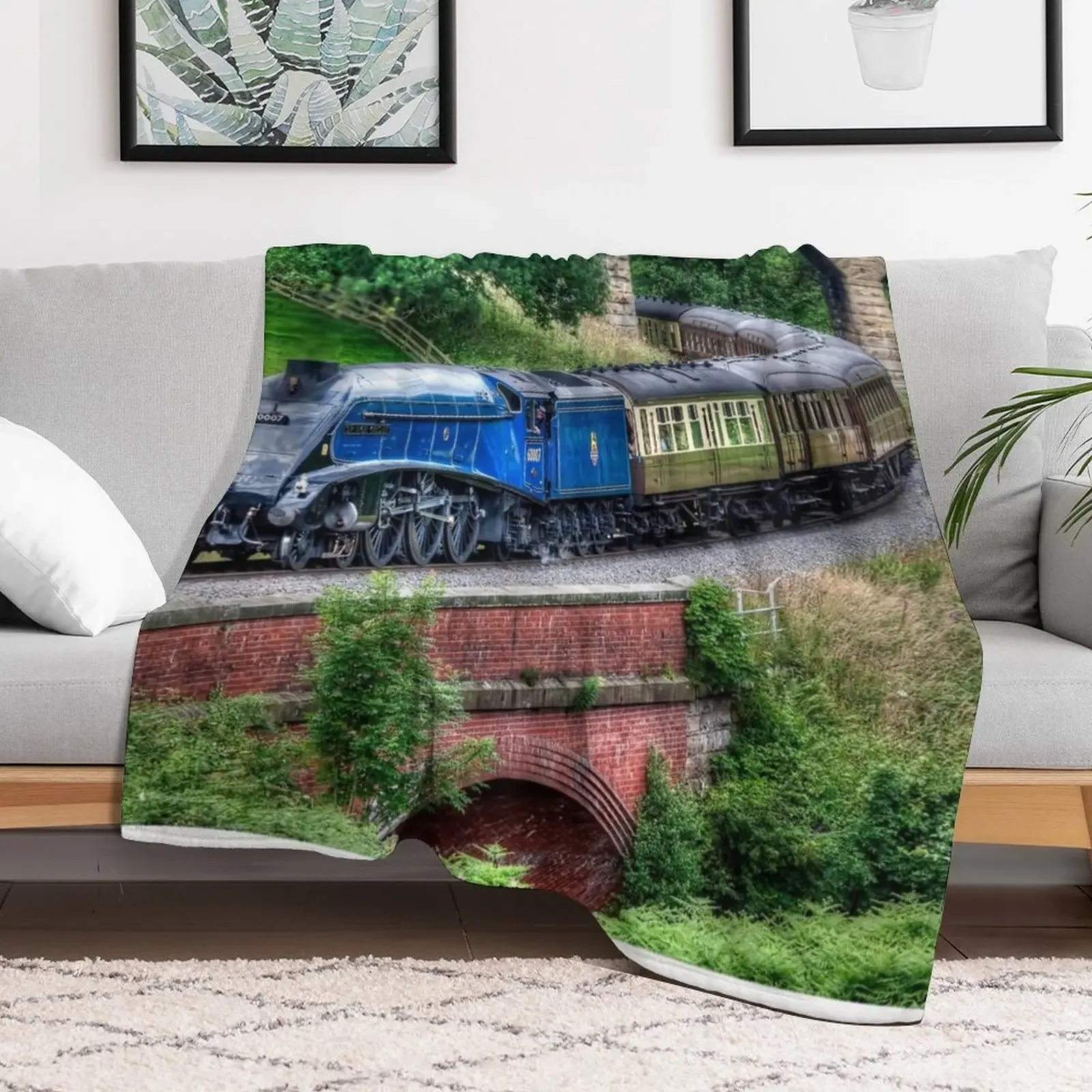 60007 Sir Nigel Gresley Locomotive Throw Blanket Cute Custom Flannels Blankets