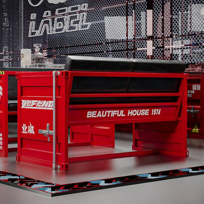 Industrial metal craft bar set engraved wrought iron sofa, cafe creative card   ,   , milk tea shop