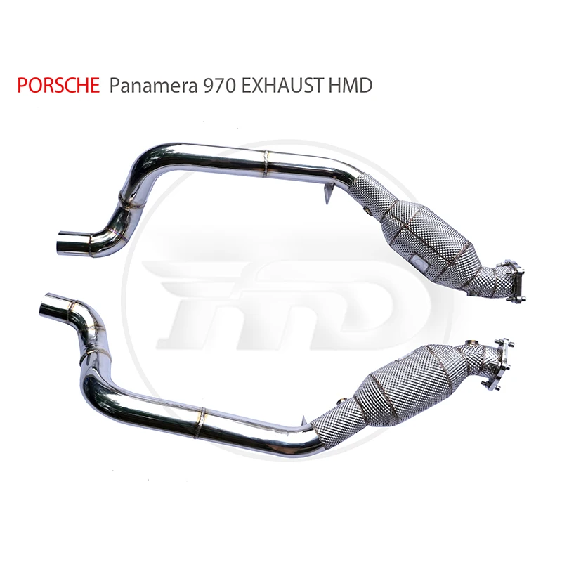 

HMD Exhaust Manifold Downpipe for Panamera 970 Car Accessories With Catalytic converter Header Catless Stainless Steel pipes