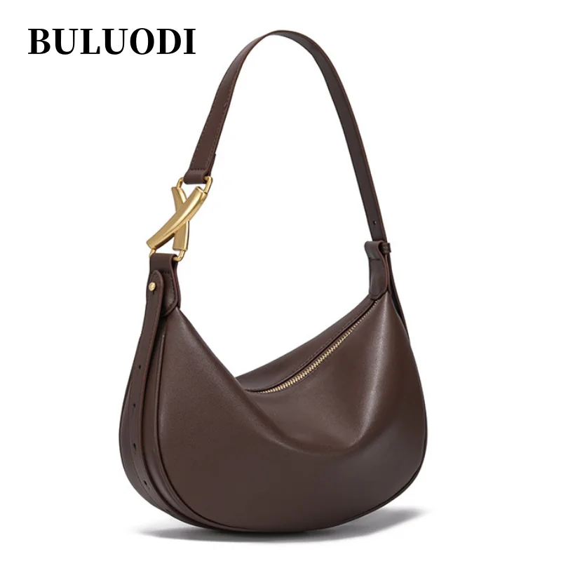 

Female Hobos Sac Soft Shoulder Messenger Bags Women Split Cow Leather Crossbody Bag Ladies Retro Soft Half Moon Purse Handbags