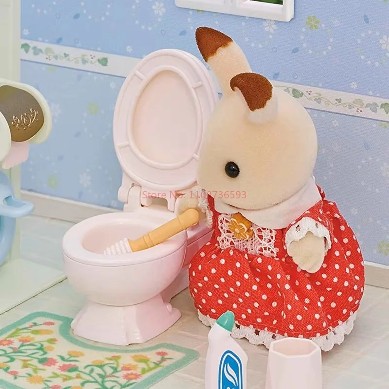 ฟิกเกอร์ตัวการ์ตูนครอบครัวในป่าดั้งเดิมสุนัขชีฟองชิวาวาโกะป่าใบเมเปิลแมวของขวัญสำหรับน้องสาว