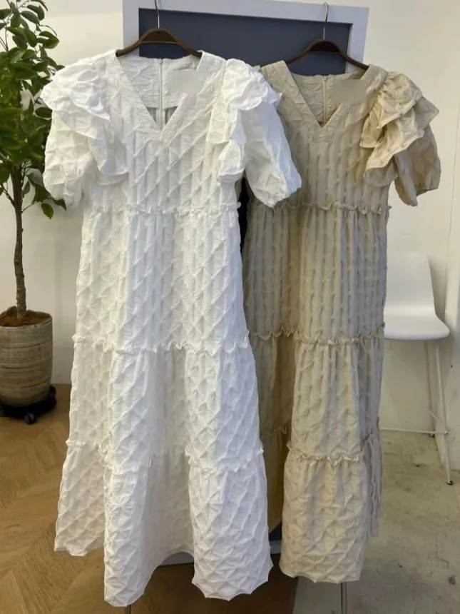 فستان طويل أنيق بحواف من الشيفون، تصميم دونغدا غيت بطراز عتيق، مناسب للعمل، إنتاج صيني للتجارة الإلكترونية، للخريف والشتاء، ب...