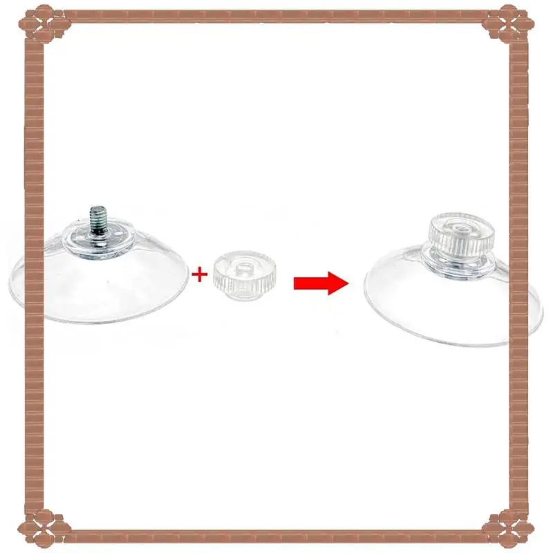 

24-Hour Delivery 30Pcs 40Mm Suction Cup With M4-Screw And Knurled Nut, Suction Cup With Thread, Sucker Pads For Glass Table Top